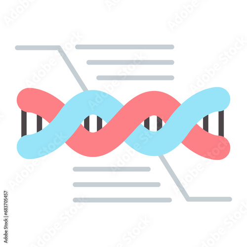 Functional Genomics Flat Multicolor Icon