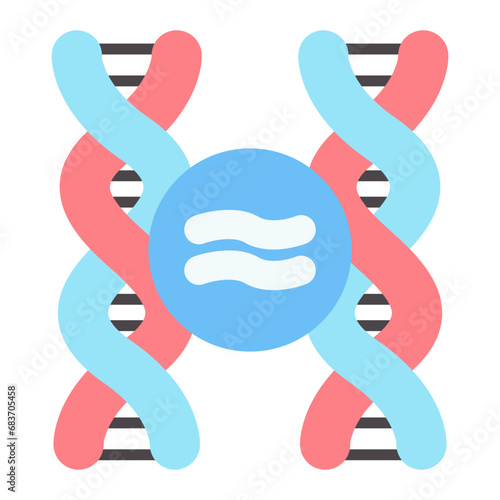 Genetic Comparation Flat Multicolor Icon