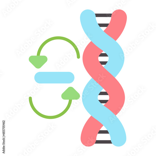 Genetic Modification Flat Multicolor Icon