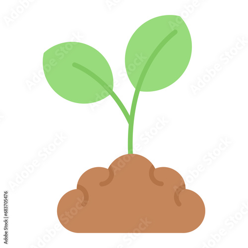 Material Grown Flat Multicolor Icon