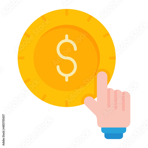 Cost Per Click Flat Multicolor Icon