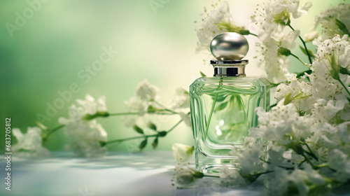 Advertisement for a perfume glass bottle © Aina
