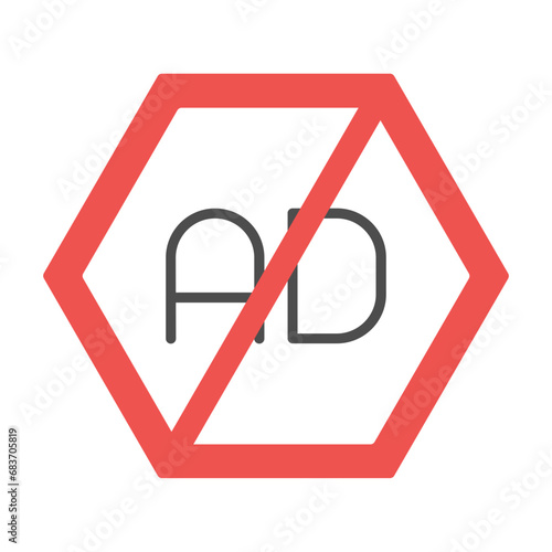 Ad Blocker Flat Multicolor Icon