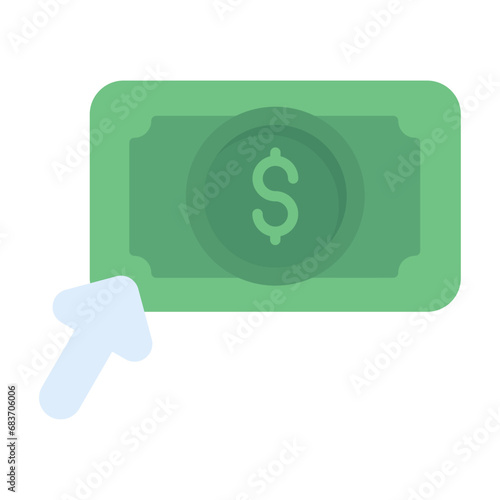 Pay Per Click Flat Multicolor Icon