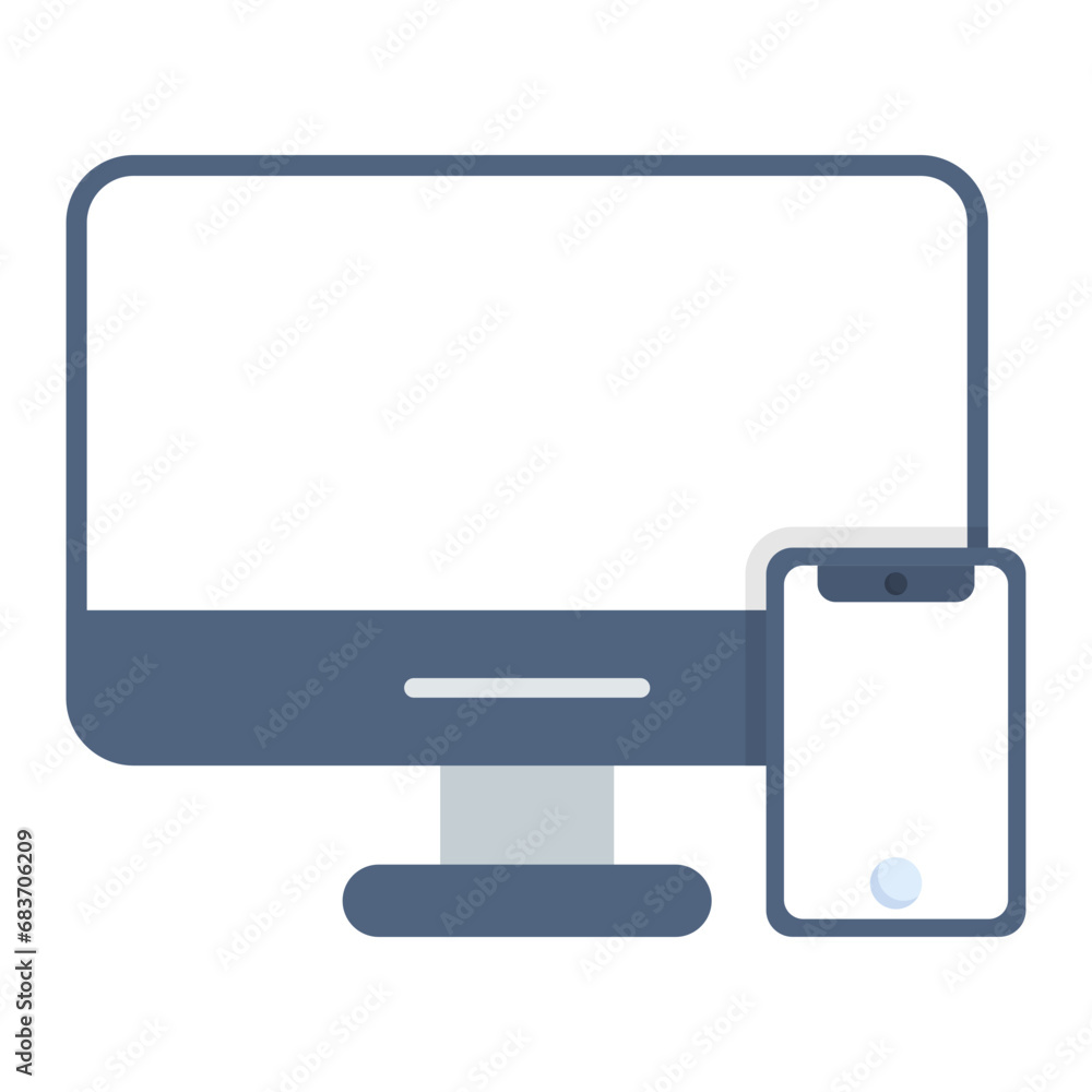 Responsive Web Design Flat Multicolor Icon Responsive Web Design Flat Multicolor Icon
