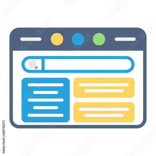 Web Design Flat Multicolor Icon