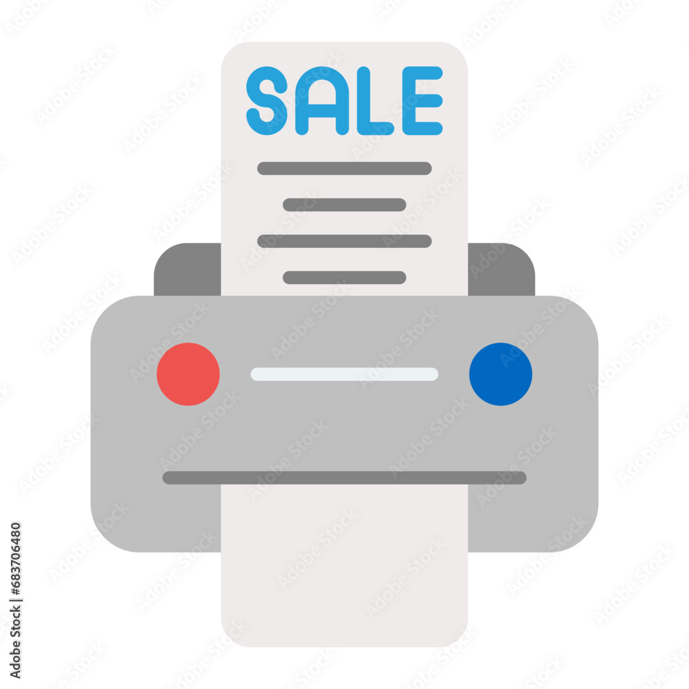 Obraz premium Printer Flat Multicolor Icon
