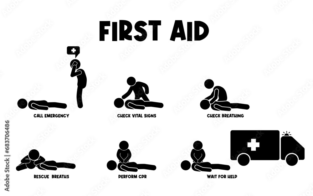 First aid icon set. Simple set of first aid vector icons for web design ...
