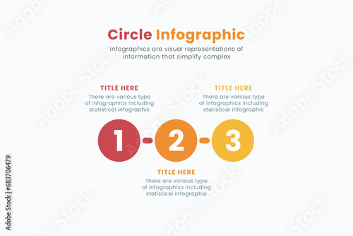 Minimal business circle infographic templates for presentations and full editable vector