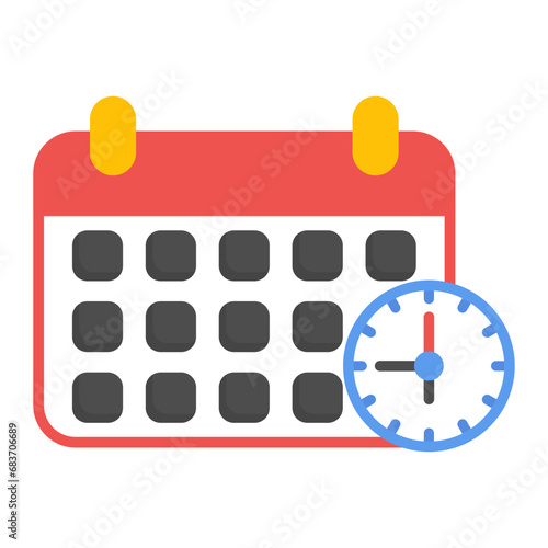 Leave Application System Flat Multicolor Icon