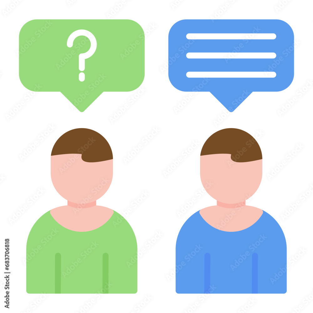 Discussion Flat Multicolor Icon Discussion Flat Multicolor Icon