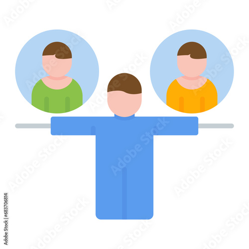 Counterbalance Flat Multicolor Icon