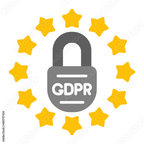 Gdpr Lawsuit Flat Multicolor Icon
