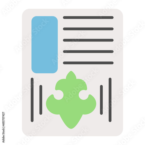 De Identification Flat Multicolor Icon