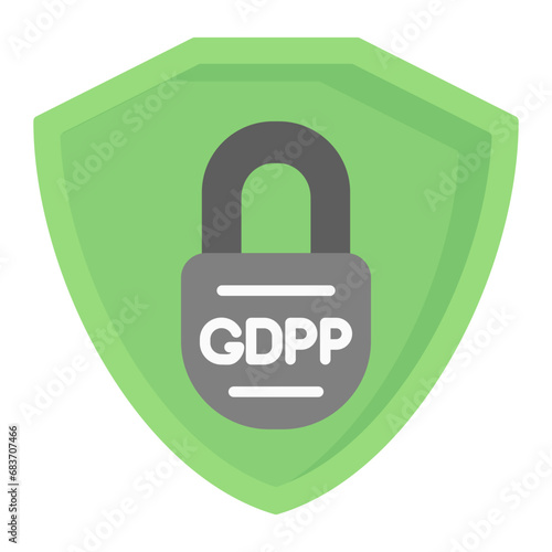 Gdpr Policy Flat Multicolor Icon