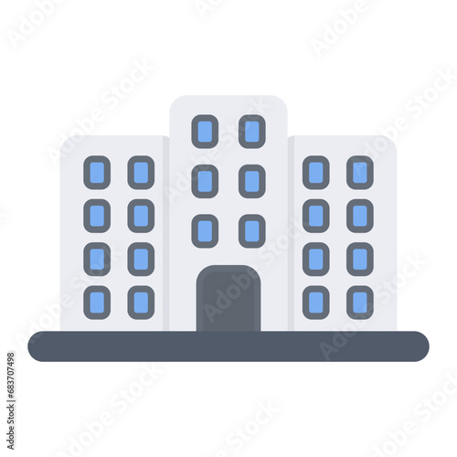 Main Establishment Flat Multicolor Icon