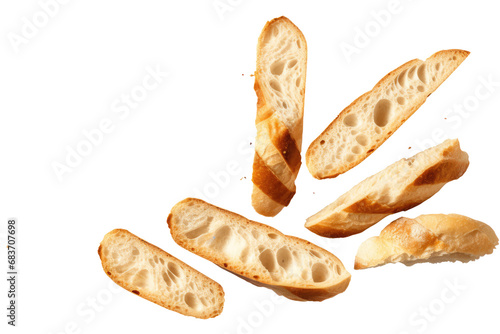 bunch of breads with white breads piled on top photo
