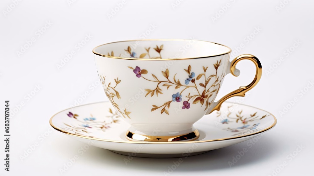a teacup with flowers on it a teacup with flowers on it