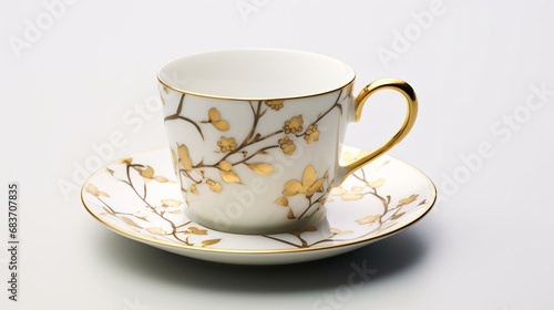 a teacup with flowers on it