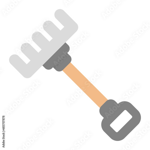 Hay Forks Flat Multicolor Icon