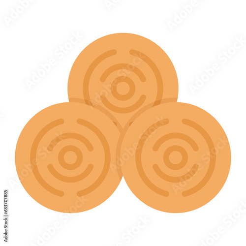 Hay Stack Flat Multicolor Icon