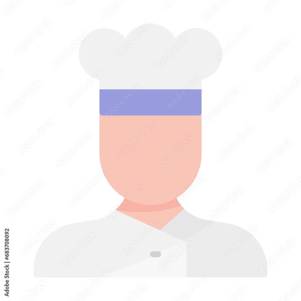 Chef Male Flat Multicolor Icon Chef Male Flat Multicolor Icon