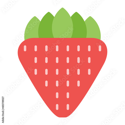 Strawberry Flat Multicolor Icon