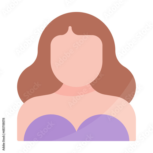 Actress Flat Multicolor Icon