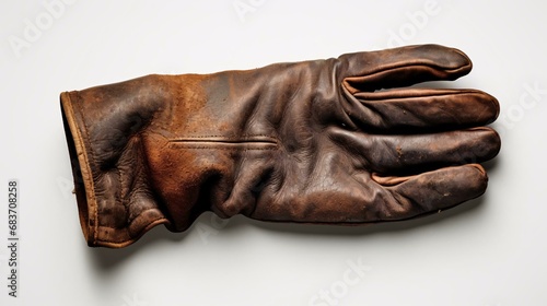 a brown leather glove