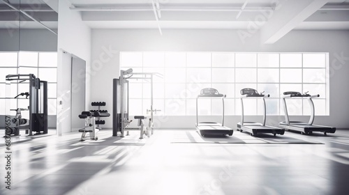 a gym with exercise equipment