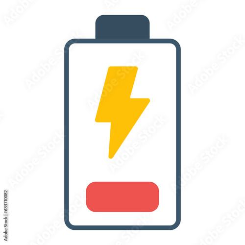 Low Energy Flat Multicolor Icon