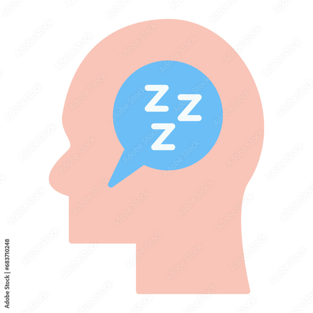 Fatigue Flat Multicolor Icon Fatigue Flat Multicolor Icon