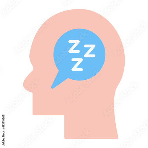 Fatigue Flat Multicolor Icon