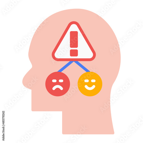 Emotion Factors Flat Multicolor Icon