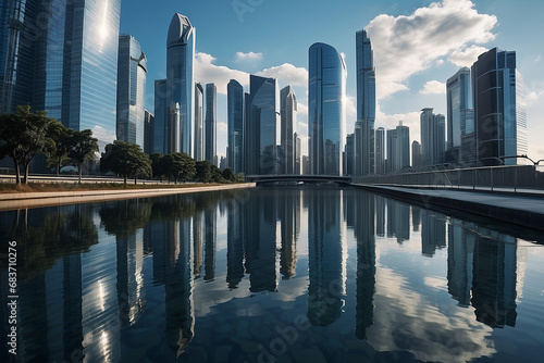 Central business and financial district, Cityscape, City skyline