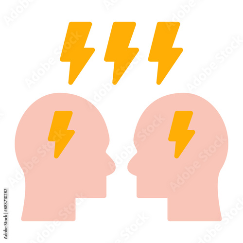 Conflict Flat Multicolor Icon