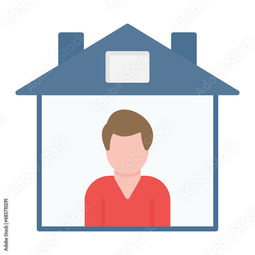 Isolation Flat Multicolor Icon