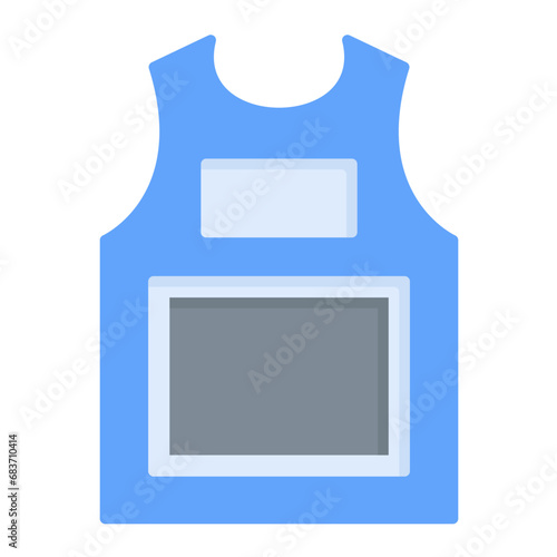 Sleeveless Shirt Flat Multicolor Icon
