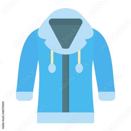 Hoodie Flat Multicolor Icon