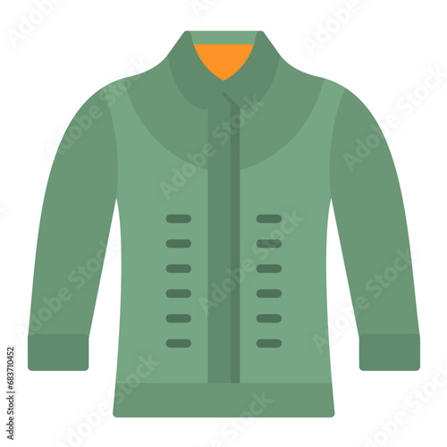Jacket Flat Multicolor Icon