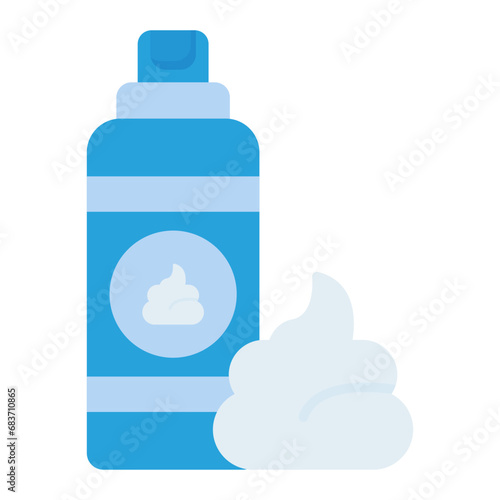 Shaving Cream Flat Multicolor Icon