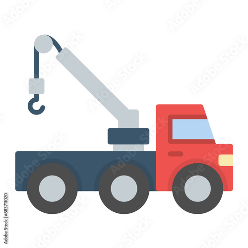 Crane Turck Flat Multicolor Icon photo