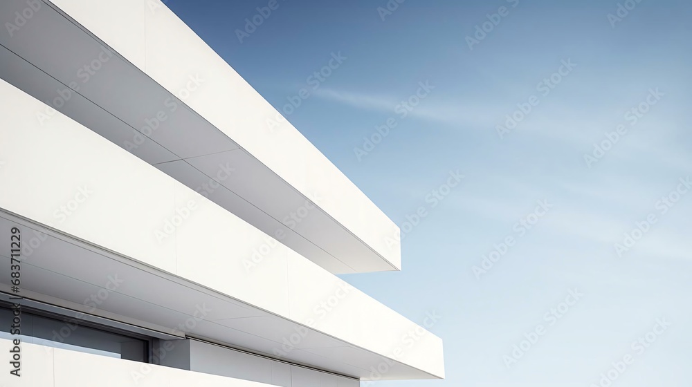 Fototapeta premium a building with a blue sky