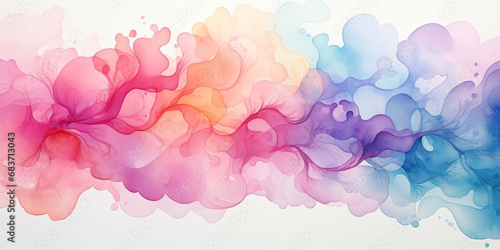 A picture of a colorful liquid painting on a white background.