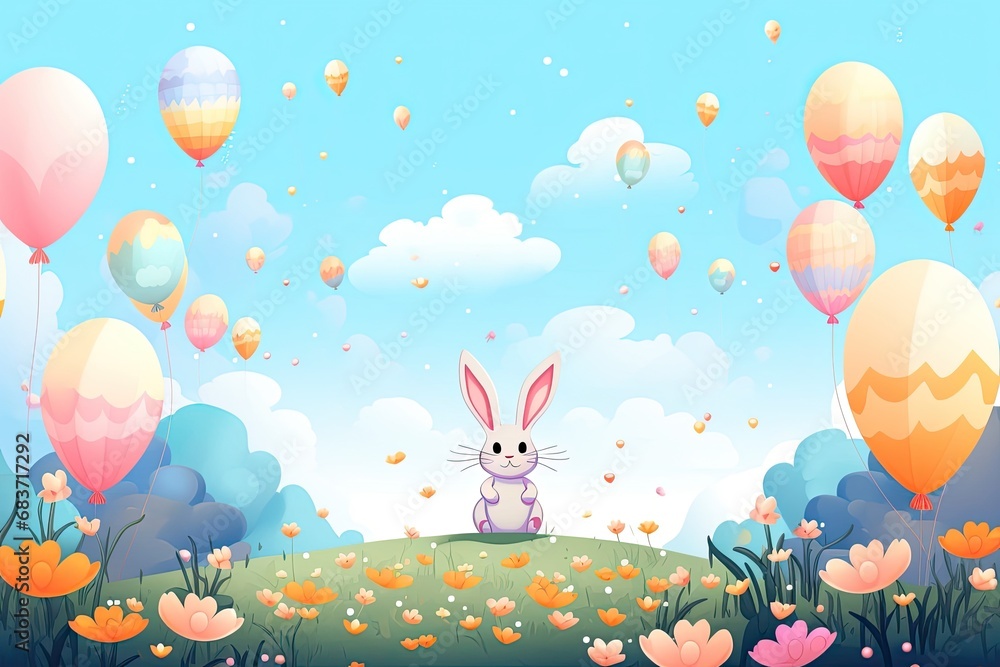 Easter festival cute background