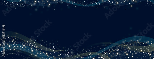Sparkling Star Christmas Night Background	
