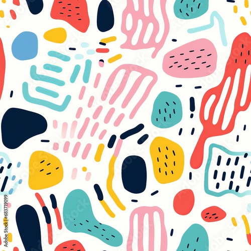 Vibrant Line Doodles in Fun Minimalist Style for Modern Designs