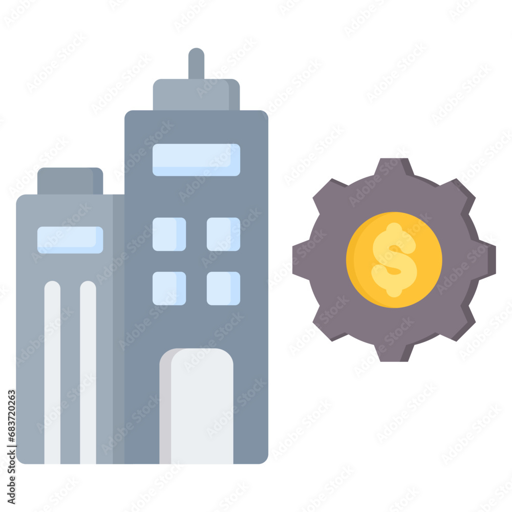 Physical Infrastructure Flat Icon Physical Infrastructure Flat Icon