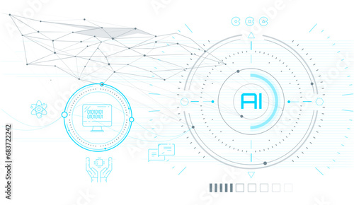 Artificial intelligence with digital data analysis and machine learning.