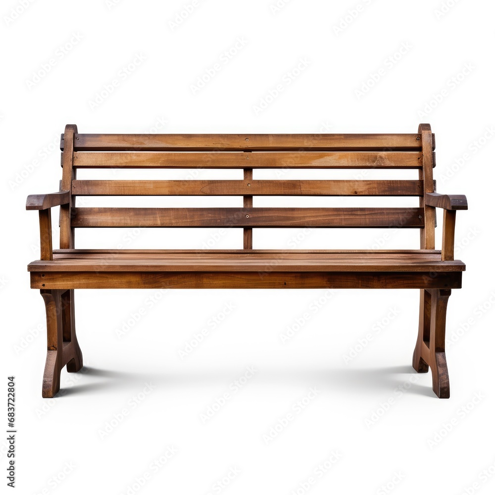Wooden bench isolated on white background Wooden bench isolated on white background